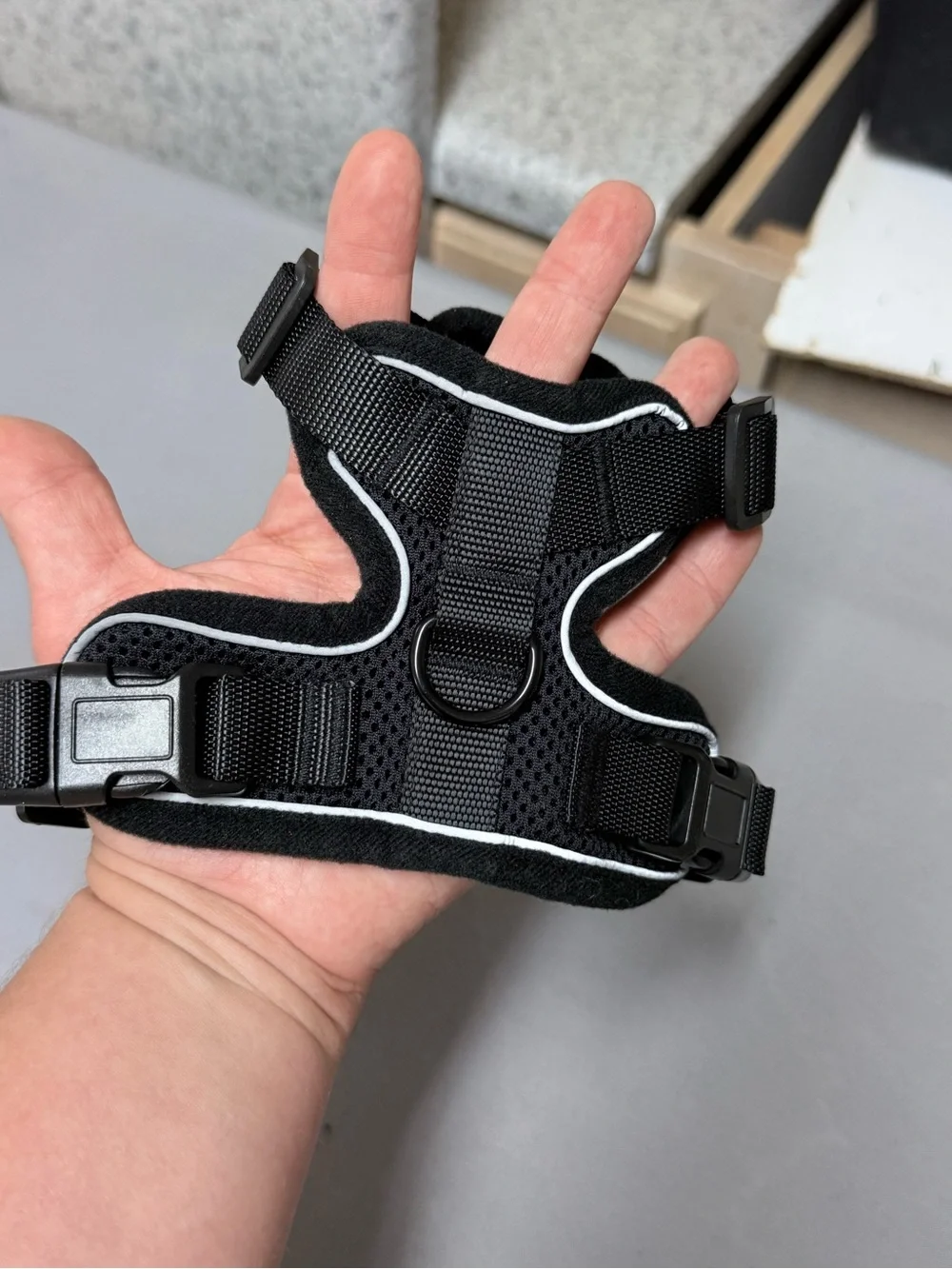 Rabbitgoo Black Dog Harness Vest – Breathable No-Pull Harness